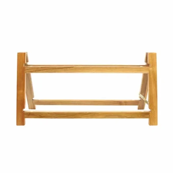 Tablecraft RMG2ACA Frostone Acacia Wood 2-Tier Riser Frame 23" x 8" x 11-1/2" — main image
