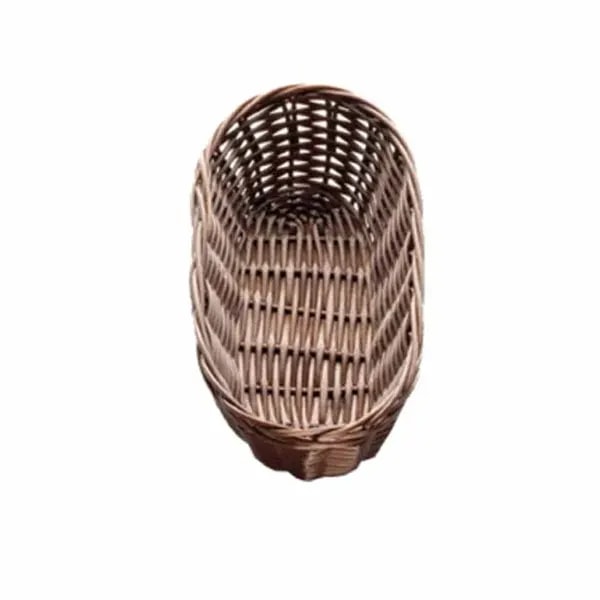 Tablecraft 2417 Black Oblong Woven Basket 9" x 4" x 2 | Case of 12 — main image