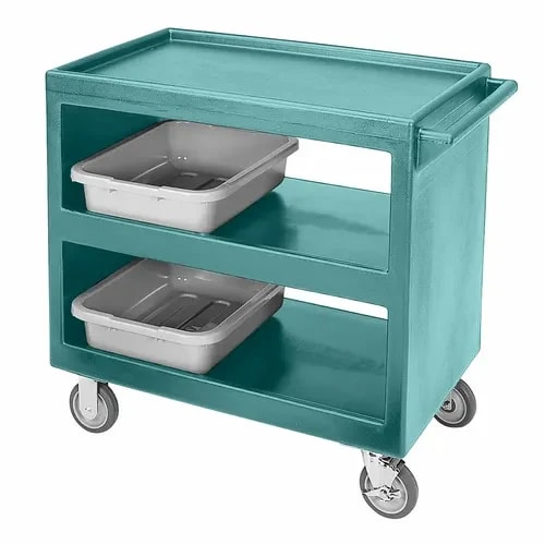 Cambro BC235401 3-Shelf 500 Lb. Capacity Slate Blue Utility Bus Cart — main image