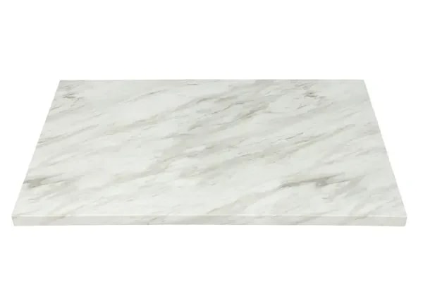 Modesto 30" x 48" Rectangular Faux White Marble Table Top — main image