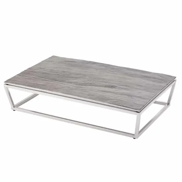 Tablecraft MGL2DW Frostone Distressed Wood Rectangular Melamine Serving Tray 20-3/4" x 6-3/8" — main image