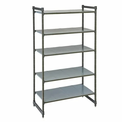 Cambro Camshelving CBU184884S5580 5-Shelf Polypropylene Brushed Graphite Shelving Kit 48"W X 18"D X 84"H — main image