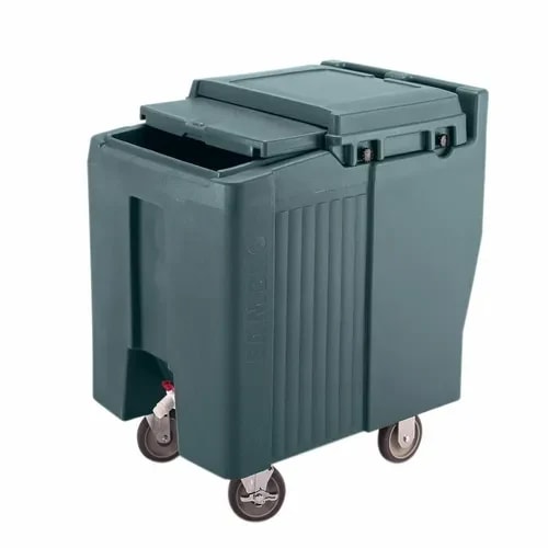 Cambro Slidinglid ICS175L191 175 Lb. Granite Gray Mobile Ice Caddy — main image