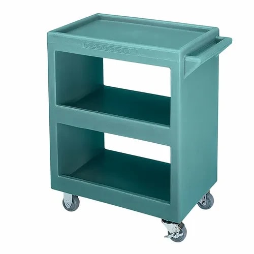 Cambro BC225401 3-Shelf 350 Lb. Capacity Slate Blue Utility Bus Cart — main image
