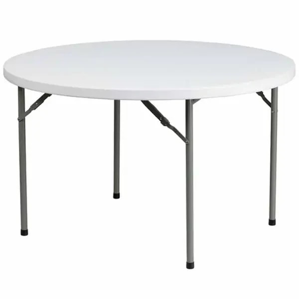 Flash Furniture DAD-YCZ-122R-GG 48" Granite White Plastic Top Folding Table — main image