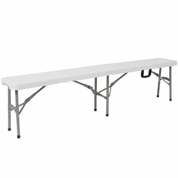 Flash Furniture DAD-YCD-183Z-2-GG Granite White Plastic Folding Bench 72"W — main image