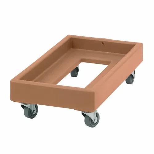 Cambro Camdolly CD1327157 Open Frame Coffee Beige Food Carrier Dolly — main image