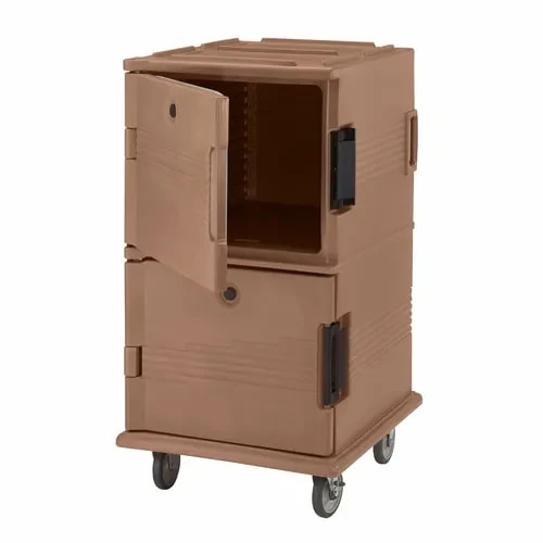 Cambro Ultra Cam Cart UPC1600157 Insulated Coffee Beige Front Loader Food Carrier — main image
