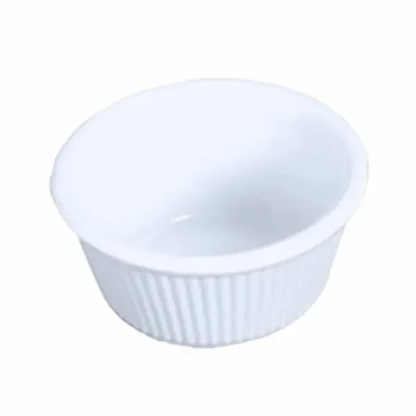Thunder Group ML531W1 White 3 oz. Fluted Melamine Ramekin | Case of 12 — main image