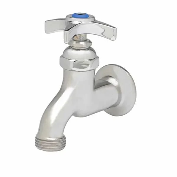T&S B-0702 Wall Mount Single Sink Faucet with 4-Arm Handle — main image