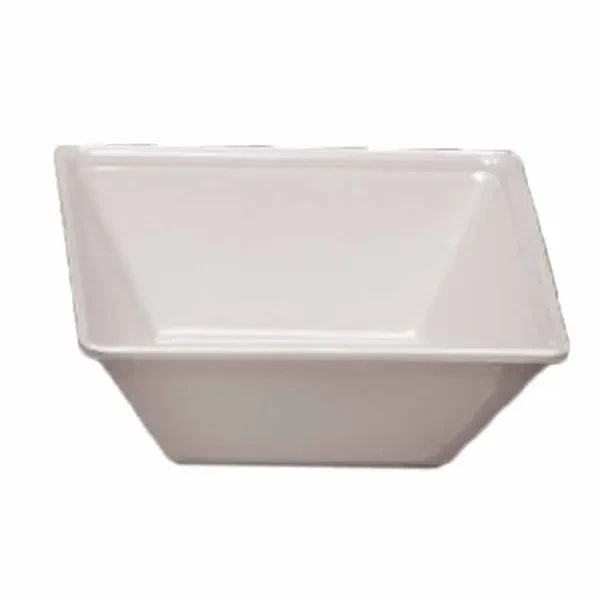 Thunder Group PS5006W Passion White 23 oz. Square Melamine Bowl | Case of 12 — main image