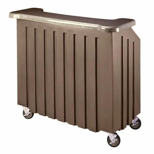 Cambro Cambar BAR540DS672 Granite Sand Portable Bar 5-Bottle Speed Rail Portable Bar 54"W X 25-7/8"D X 46-1/8"H — main image
