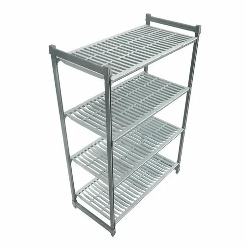 Cambro Camshelving CBU243672V4580 4-Shelf Polypropylene Brushed Graphite Shelving Kit 36"W X 24"D X 72"H — main image