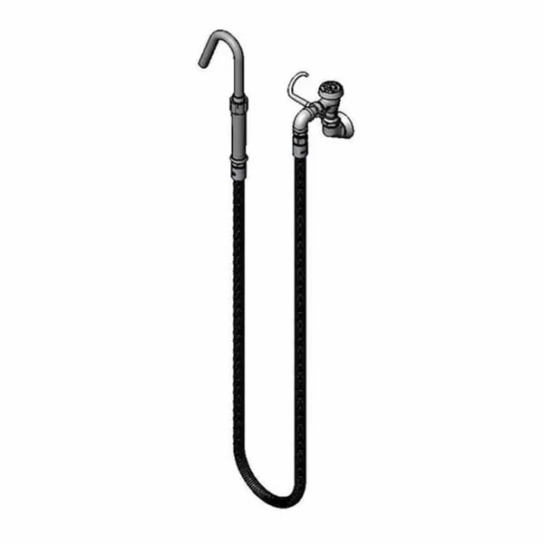 T&S B-0601 Single Hole Wall Mount Pot Filler Faucet with 68" Hose — main image