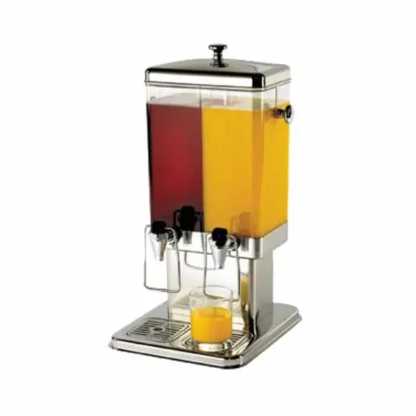 Tablecraft 70 Double 1-1/2 Gallon Cold Beveage Dispenser with Built in Ice Chamber — main image