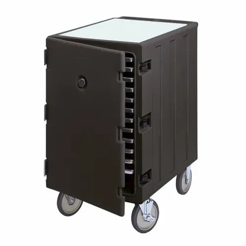 Cambro Camcart 1826LTC615 Insulated Charcoal Gray Front Loader Food Carrier — main image