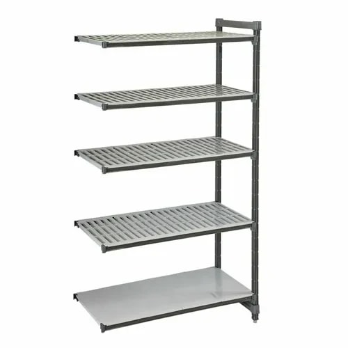 Cambro Camshelving EA213684VS5580 5-Shelf Polypropylene Brushed Graphite Add-On Shelving Unit 36"W X 21"D X 84"H — main image