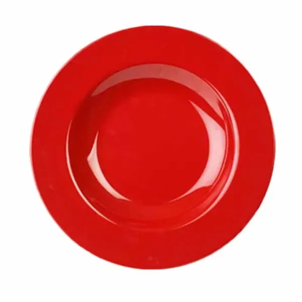 Thunder Group CR5811PR Pure Red 16 oz. Melamine Pasta Bowl | Case of 12 — main image