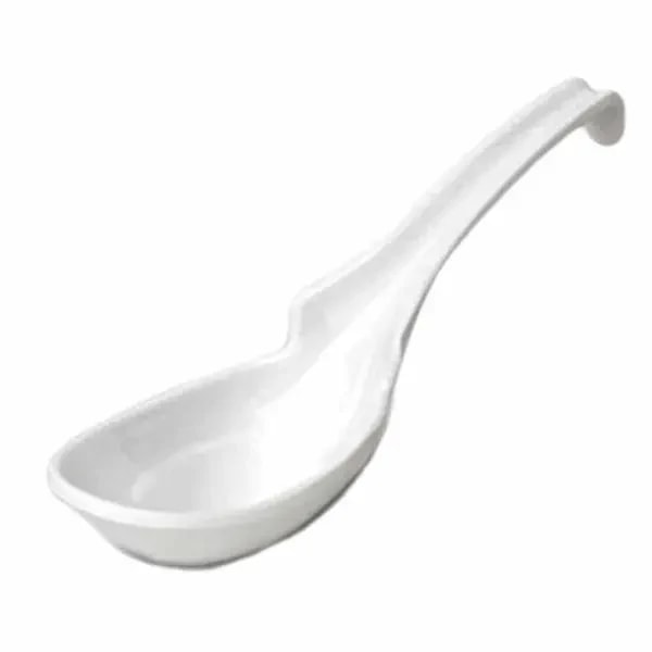 Thunder Group 7100TW Imperial White 1 oz. Melamine Soup Spoon | Case of 60 — main image