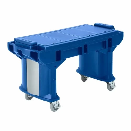 Cambro Versa Food Bar VBRT5186 4-Pan Navy Blue Cold Food Serving Counter — main image
