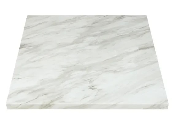 Modesto 36" Square Faux White Marble Table Top — main image