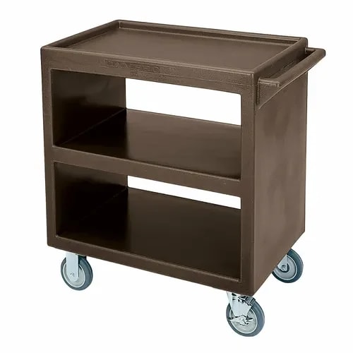 Cambro BC2304S131 3-Shelf 500 Lb. Capacity Dark Brown Utility Bus Cart — main image