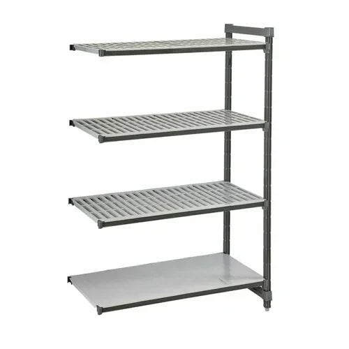 Cambro Camshelving EA245472VS4580 4-Shelf Polypropylene Brushed Graphite Add-On Shelving Unit 54"W X 24"D X 72"H — main image
