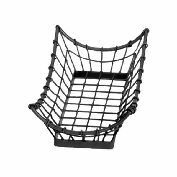 Tablecraft GM1608 Black Metal Grand Master Rectangular Basket 15" x 8" x 4-1/4" — main image