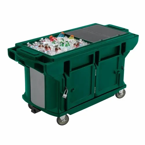 Cambro Versa Food Bar VBRUTHD5519 4-Pan Kentucky Green Cold Food Serving Counter — main image