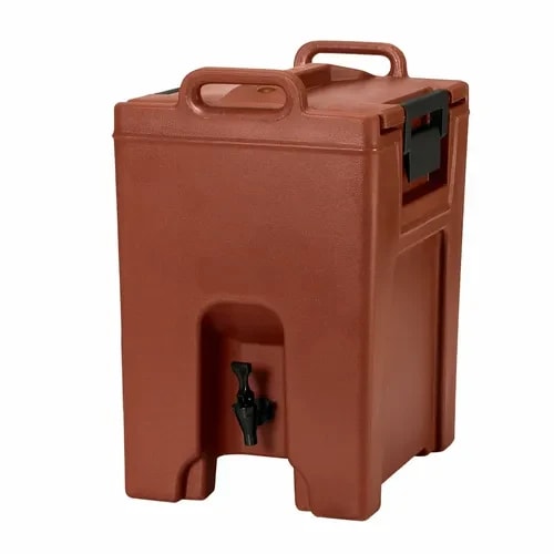Cambro Camtainer UC1000402 10-1/2 Gallon Insulated Brick Red Beverage Dispenser — main image