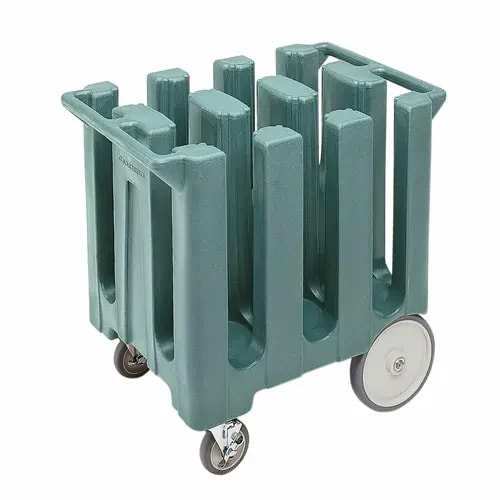 Cambro DC700401 Polyethylene 6 Slate Blue Dish Caddy With 6 Dividers — main image