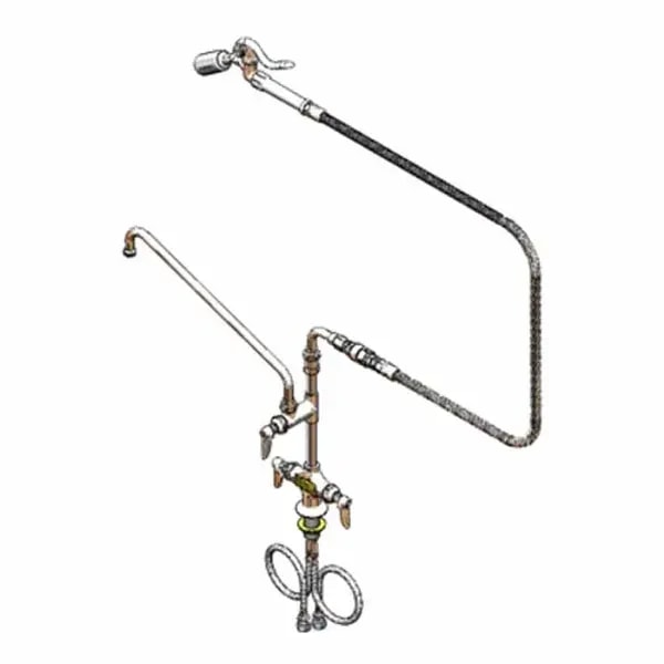 T&S B-0300-A16-WD Single Hole Double Pantry Faucet — main image