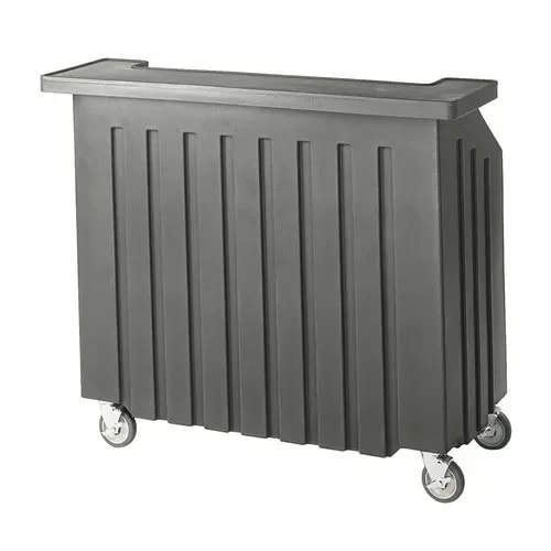 Cambro Cambar BAR540191 Granite Gray Portable Bar 5-Bottle Speed Rail Portable Bar 54"W X 25-7/8"D X 46-1/8"H — main image