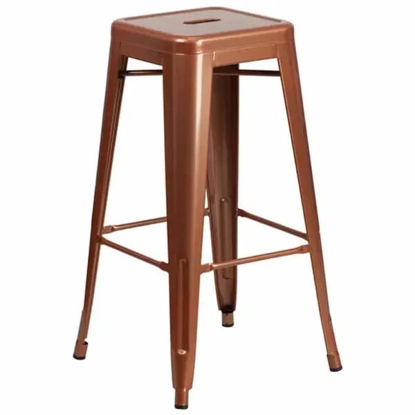 Flash Furniture ET-BT3503-30-POC-GG Copper Galvanized Steel Bar Stool — main image