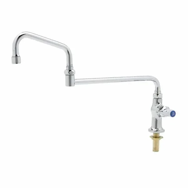T&S B-0255-18DJX-CR Single Hole Deck Mount Pantry Faucet with 18" Double Jointed Swivel Spout Nozzle — main image