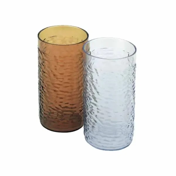 Thunder Group PLPTB016A Amber 16 oz. Plastic Tumbler Glass | Case of 12 — main image