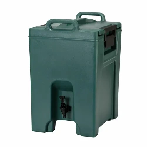 Cambro Camtainer UC1000192 10-1/2 Gallon Insulated Granite Green Beverage Dispenser — main image
