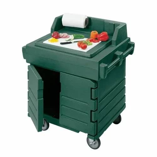 Cambro Camkiosk KWS40519 Kentucky Green Serving Counter 40-1/2"W X 33"D X 45-1/2"H — main image