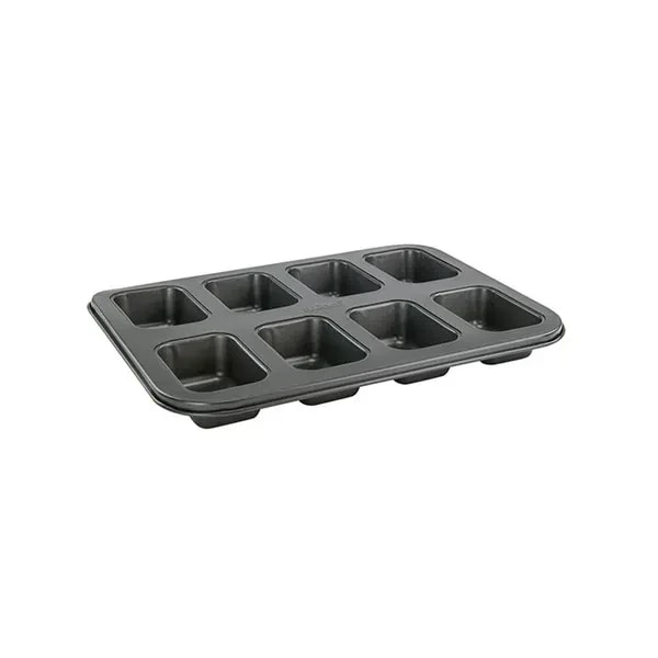 Winco HLF-8MN Carbon Steel Non-Stick 8-Compartment Mini Loaf Pan — main image
