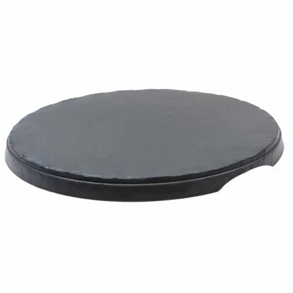 Tablecraft MGD16 Frostone Slate Round Melamine Serving Tray 16-1/4" Diameter — main image