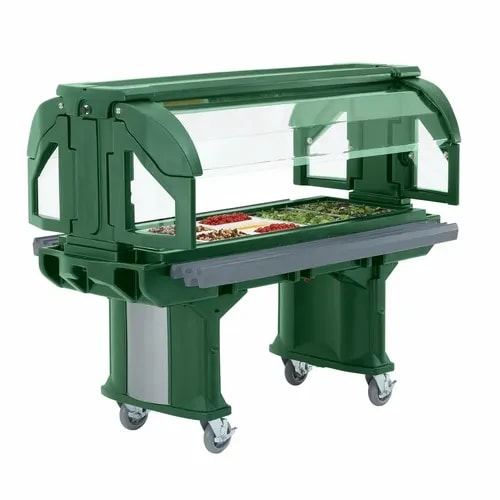 Cambro Versa Food Bar VBRHD5519 4-Pan Kentucky Green Cold Food Serving Counter — main image