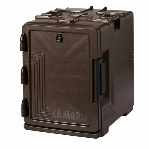 Cambro Ultra Pan Carrier UPCS400131 Insulated Dark Brown Front Loader Food Carrier — main image