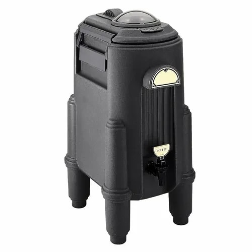 Cambro Camserver CSR5110 5 Gallon Black Beverage Dispenser — main image