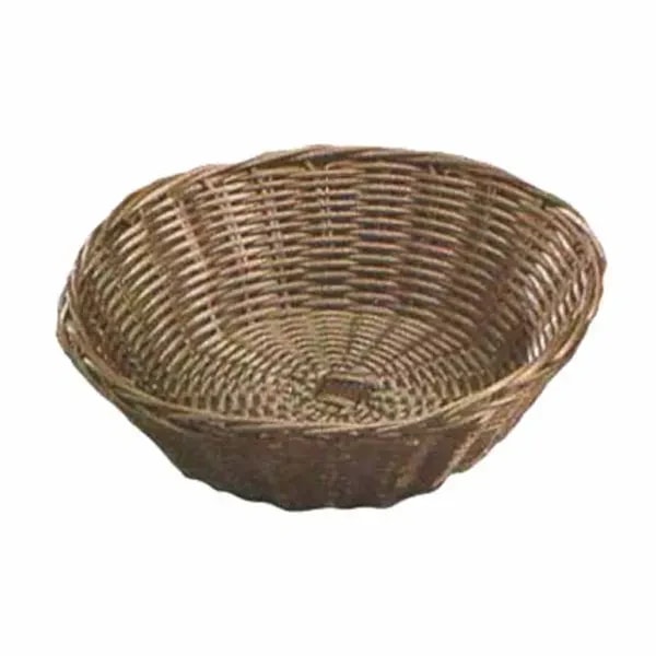 Tablecraft 1475 Brown Round Woven Basket 8-1/2" x 2-1/4" | Case of 12 — main image
