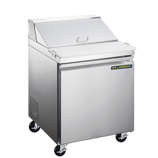 Sir Lawrence 27" Stainless Steel 1-Door Refrigerated Sandwich Prep Table