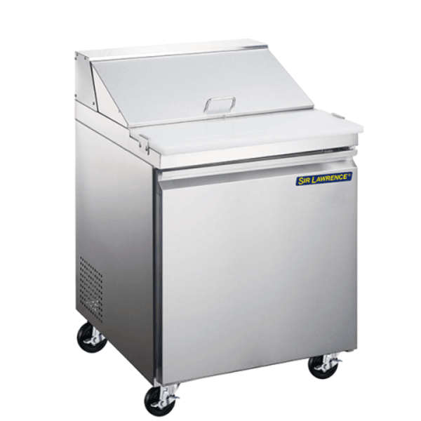 Sir Lawrence 27" Stainless Steel 1-Door Refrigerated Sandwich Prep Table — main image