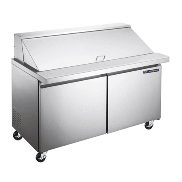 Sir Lawrence 3130104 47" 2 Door Mega Top Refrigerated Sandwich Prep Table