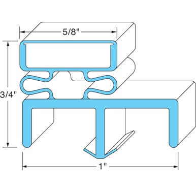 Hoshizaki 3A0273-02 23 3/4" x 28 3/4" Half Door Gasket