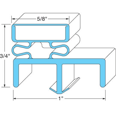 Hoshizaki 3A0273-02 23 3/4" x 28 3/4" Half Door Gasket