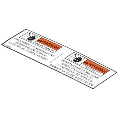 Henny Penny 37528 Label - Bi-Ling Disc.Power
